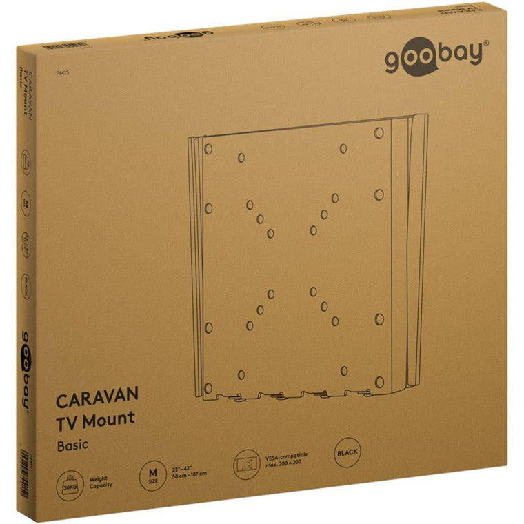 Load image into Gallery viewer, Goobay tv wall mount caravan fixed (m), 23 to 42 inch wandmontage (zwart)

