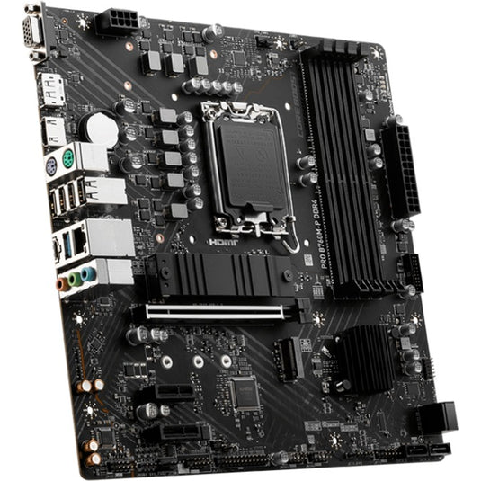 Msi pro b760m-p ddr4 socket 1700 moederbord (zwart, raid, gb-lan, sound, µatx)
