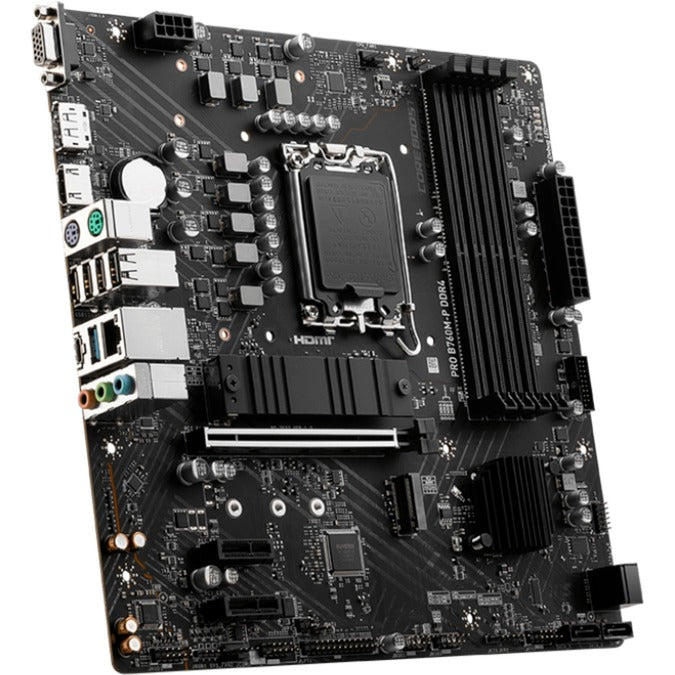 Load image into Gallery viewer, Msi pro b760m-p ddr4 socket 1700 moederbord (zwart, raid, gb-lan, sound, µatx)
