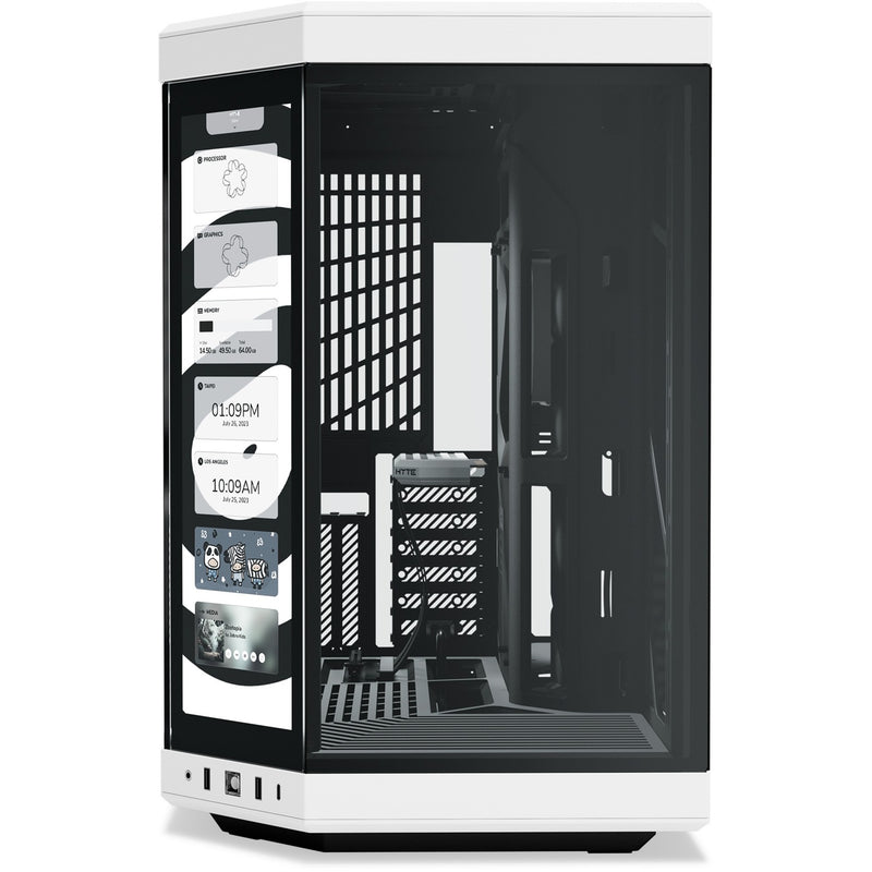 Load image into Gallery viewer, Hyte y70 touch infinite midi tower behuizing (wit zwart | 2x usb-a | 1x usb-c | tempered glass)
