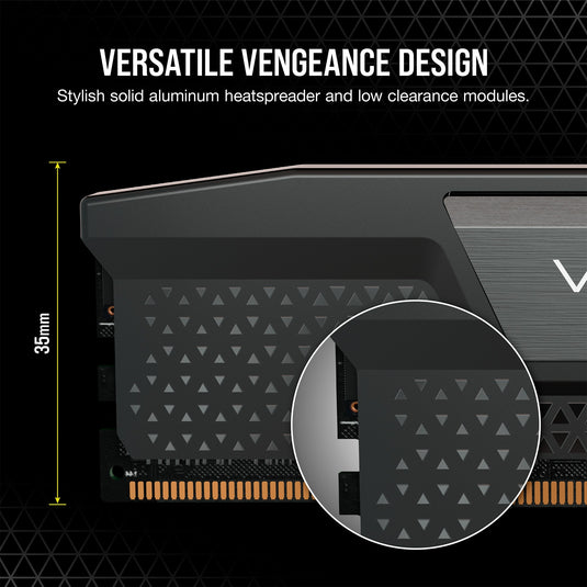 Corsair 32 gb ddr5-6000 kit werkgeheugen (zwart, cmk32gx5m2b6000c30, vengeance, xmp)