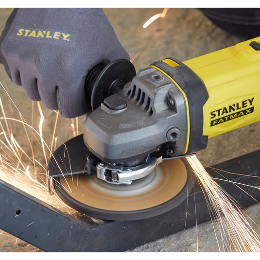 Stanley fatmax v20 18v haakse slijper (geel zwart, koffer, 2 accu's (4.0ah) en oplader (4a) inbegrepen)