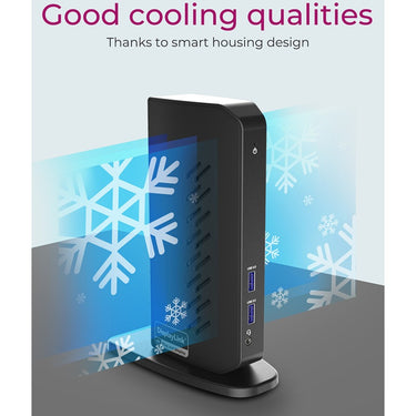 Icy box ib-dk2252ac dockingstation (zwart, usb-a, hdmi, displayport)