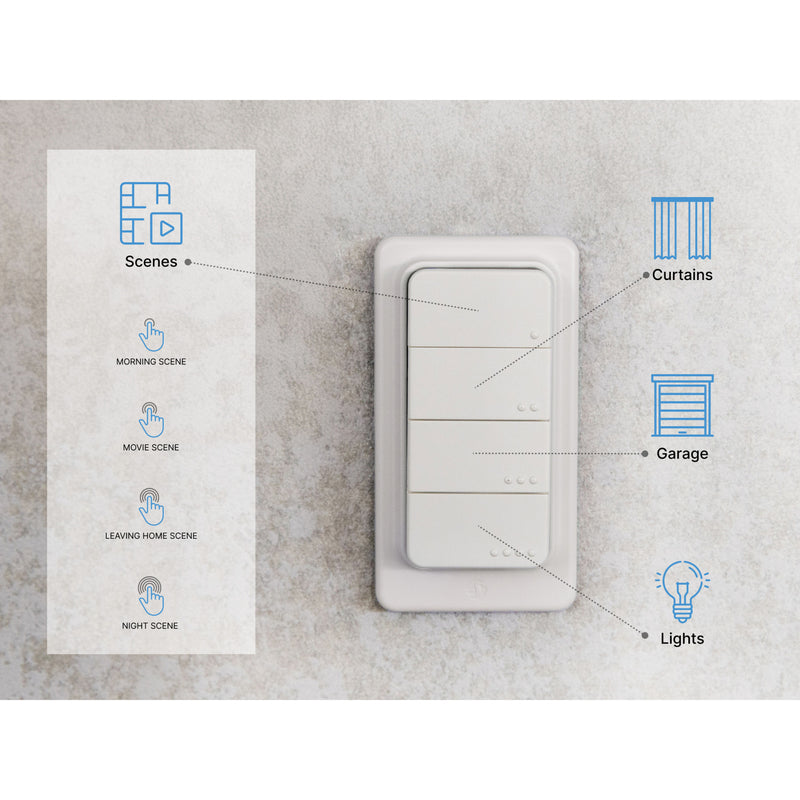 Load image into Gallery viewer, Shelly blu rc button 4 zb afstandsbediening (wit, bluetooth 5 (le), zigbee)
