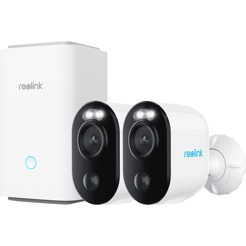 Afbeelding laden in galerijviewer, Reolink hub 1 met 2x argus series b310 beveiligingscamera (wit, 3 mp | wlan | kleurennachtzicht)
