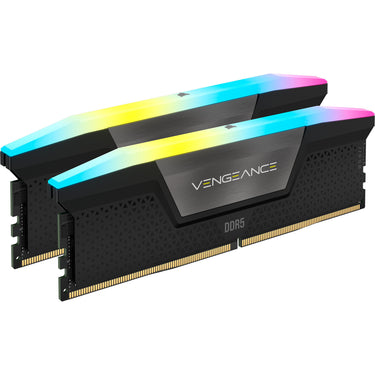 Corsair vengeance rgb 16 gb ddr5-6000 (2x 8 gb) werkgeheugen (grijs, cmh16gx5m2e6000z36, xmp, expo)