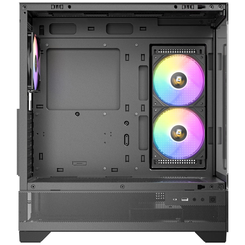 Load image into Gallery viewer, Antec cx700 argb midi tower behuizing (zwart | 1x usb-a | 1x usb-c | tempered glass)
