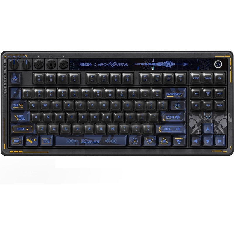 Afbeelding laden in galerijviewer, 8bitdo retro 87 mechanical keyboard - mecha break (zwart, us lay-out (qwerty), kailh box jellyfish pro glaze, 80% (tkl), abs keycaps, hot-swap, bluetooth le 5.0, wireless 2.4ghz, usb)
