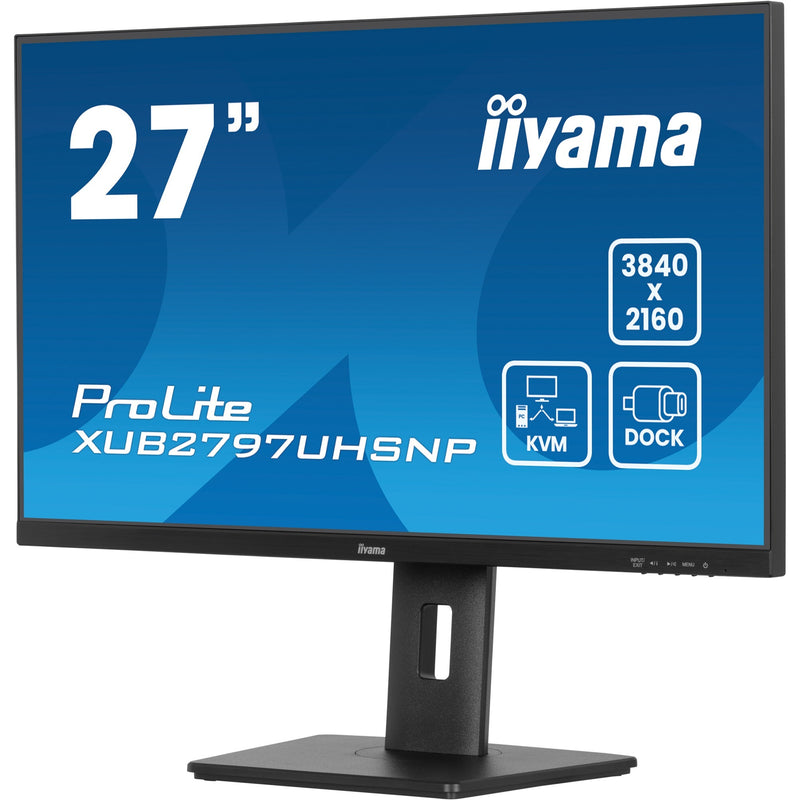 Load image into Gallery viewer, Iiyama prolite xub2797uhsnp-b1 27 4k uhd monitor (zwart, hdmi, displayport, 4x usb-a, usb-c, rj-45)
