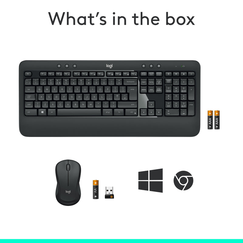 Load image into Gallery viewer, Logitech mk540 advanced draadloze desktopset (donkergrijs, eu lay-out (qwerty), 1000 dpi)

