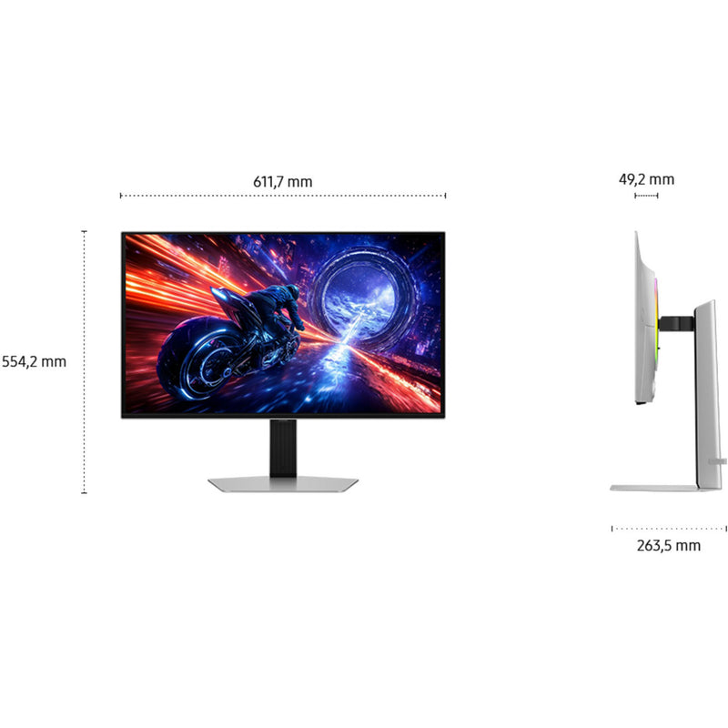Load image into Gallery viewer, Samsung odyssey oled g6 g60sf 27 gaming monitor (zilver, 2x hdmi, displayport, 2x usb-a, usb-b, 500 hz)
