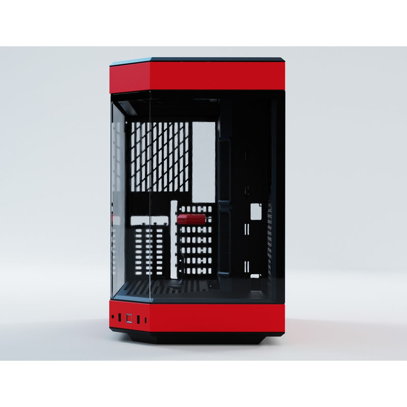 Load image into Gallery viewer, Hyte y60 midi tower behuizing (rood zwart | 3x usb-a | tempered glass)

