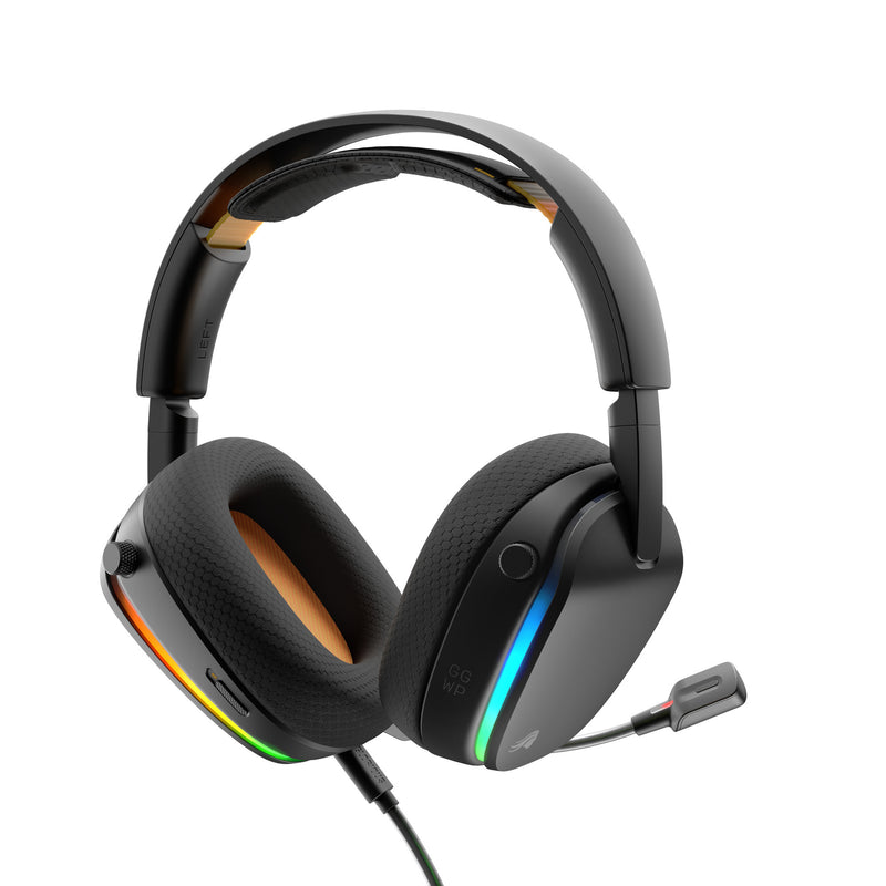 Load image into Gallery viewer, Glorious ghs eternal rgb - stereo rgb gamingheadset over-ear gaming headset (zwart, pc, ps5, ps4, switch, usb-c)
