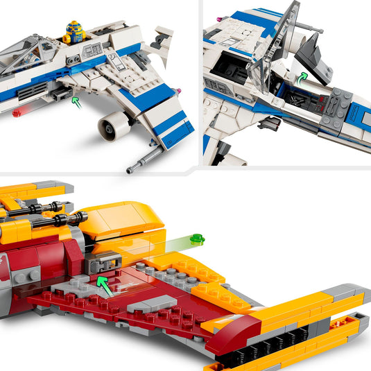 Lego star wars - new republic e-wing vs. shin hati's starfighter constructiespeelgoed (75364)