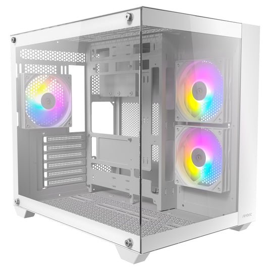 Antec cx800 argb midi tower behuizing (wit | 2x usb-a | tempered glass)