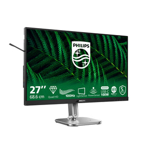 Philips 27b2g5601 27 monitor (zilver zwart, hdmi, displayport, usb, lan, audio)