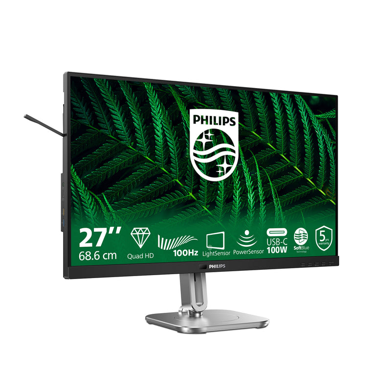 Load image into Gallery viewer, Philips 27b2g5601 27 monitor (zilver zwart, hdmi, displayport, usb, lan, audio)
