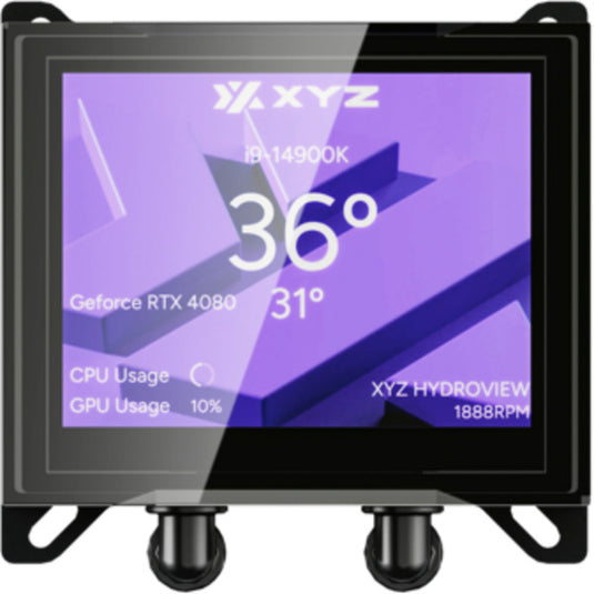 Xyz pc gear hydroview aio 360 waterkoeling (zwart, argb, pwm)