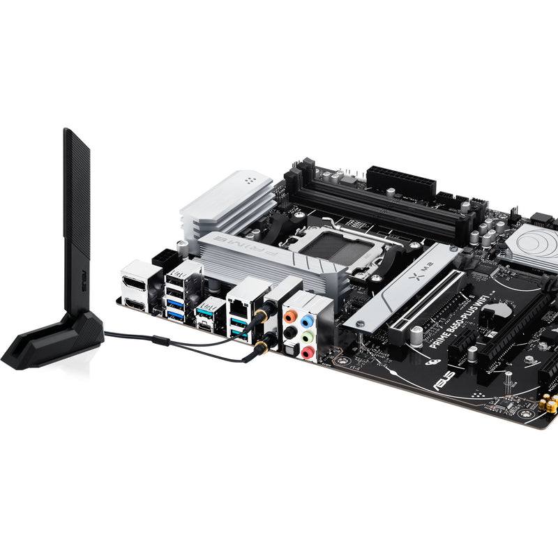Load image into Gallery viewer, Asus prime b650-plus wifi socket am5 moederbord (zwart zilver, raid, 2.5gb-lan, wi-fi 6e, bt 5.3, sound, atx)
