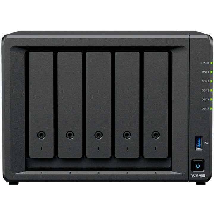 Load image into Gallery viewer, Synology diskstation ds1525+ nas (zwart, 2x lan, usb)
