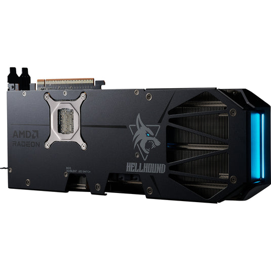 Powercolor radeon rx 9070 gre hellhound 12gb gddr6 grafische kaart (zwart, rdna4, 3x displayport, 1x hdmi 2.1)