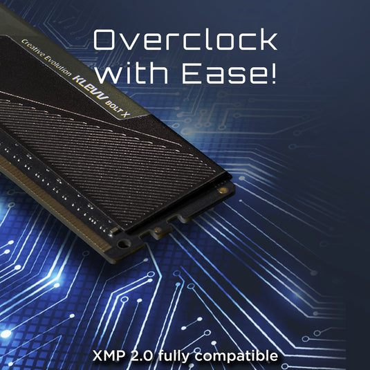Klevv 16 gb ddr4-3200 (2x 8 gb) kit werkgeheugen (zwart, kd48gu880-32a160u, bolt x, xmp 2.0)