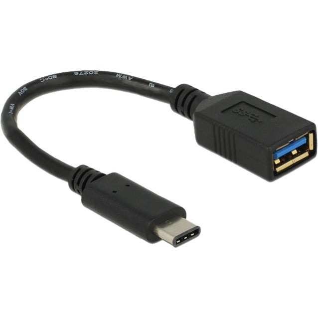 Load image into Gallery viewer, Delock superspeed usb-c 3.1, gen 1 male > usb-a female adapter (zwart, 0,15 meter)
