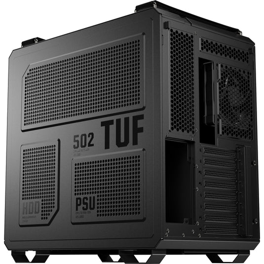 Asus tuf gaming gt502 horizon argb midi tower behuizing (zwart | 3x usb-a | 1x usb-c | tempered glass)