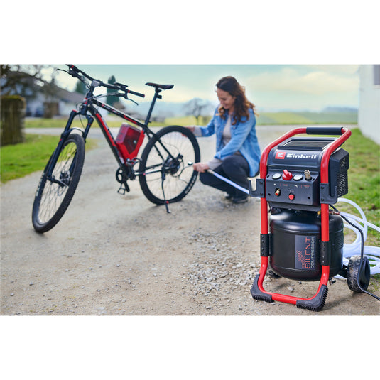 Einhell te-ac 240 24 silent compressor (zwart rood, 24 liter)