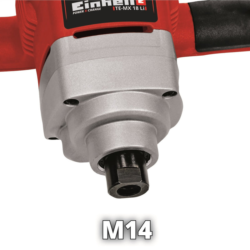 Load image into Gallery viewer, Einhell verf- en mortelmenger te-mx 18 li - solo roerwerk (rood zwart, accu en oplader niet inbegrepen)
