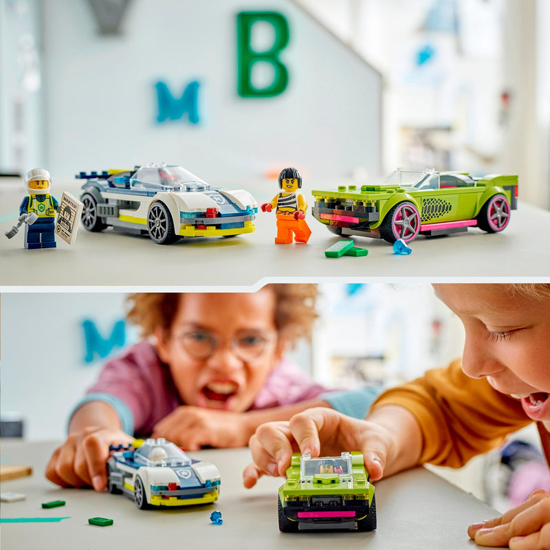Load image into Gallery viewer, Lego city 60415 politiewagen en snelle autoachtervolging
