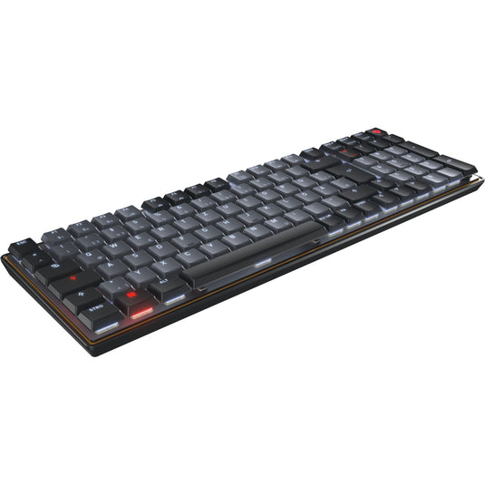 Cherry kw 550 mx lp, toetsenbord (zwart, us lay-out, mx low profile 2.0 ivory, 96%, white led, pbt keycaps)