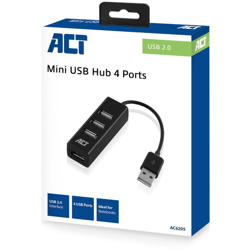 Load image into Gallery viewer, Act connectivity usb hub mini 4 port usb-hub (zwart)
