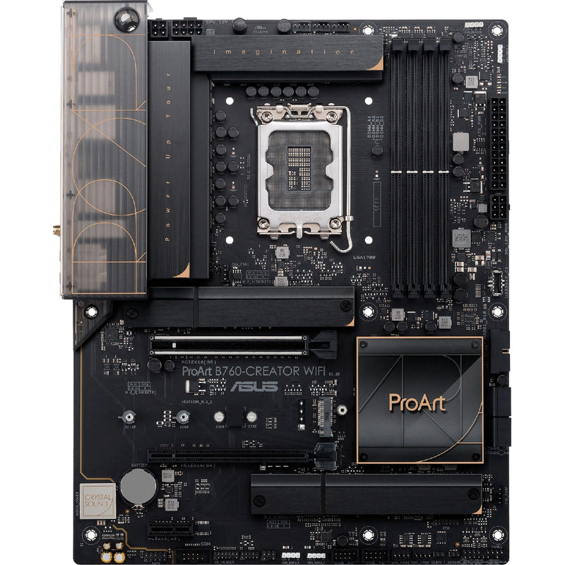 Load image into Gallery viewer, Asus proart b760-creator wifi socket 1700 moederbord (zwart brons, raid, 2.5 gb-lan, gb-lan, wi-fi 6, bt, sound, atx)
