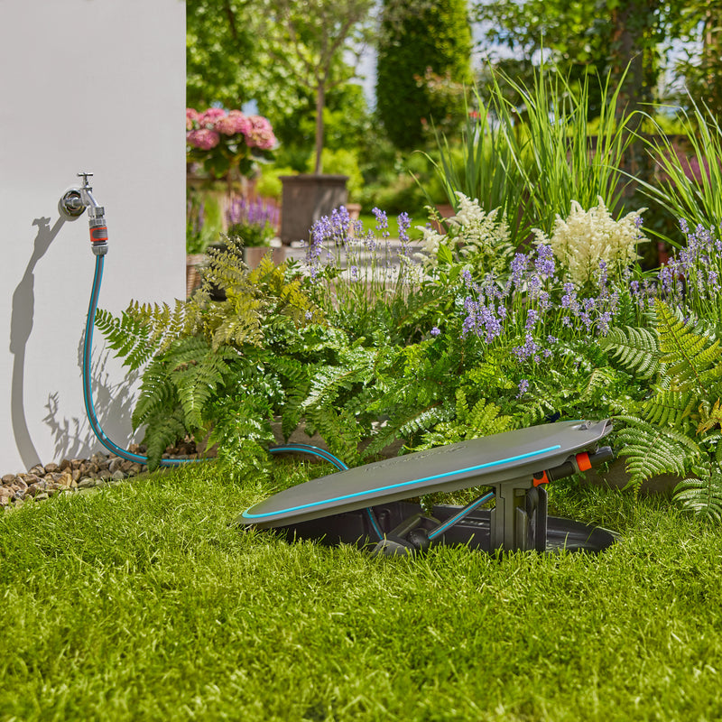 Load image into Gallery viewer, Gardena undercover slangenbox rollup m, 20 meter slanghaspel (zwart turquoise)
