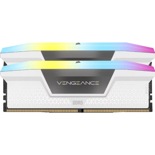 Corsair 32 gb ddr5-6000 (2x 16 gb) kit werkgeheugen (wit, cmh32gx5m2e6000z36w, vengeance rgb, xmp)
