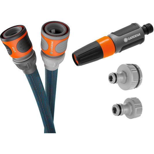 Gardena textielslang liano xtreme 10 m set (donkergrijs oranje)