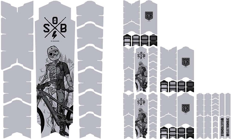 Load image into Gallery viewer, Unleazhed unscratch frame protector film - e-bike sons of battery black matt
