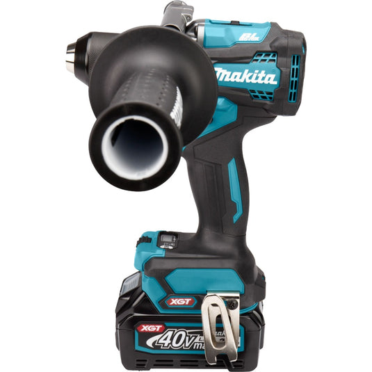 Makita 40 v max boor- schroefmachine xgt df001gd201 schroeftol (blauw zwart, mbox, oplader en 2 accu's (2,5 ah) inbegrepen)