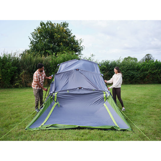 Coleman fastpitch victoria falls 4 blackout tent (groen grijs)