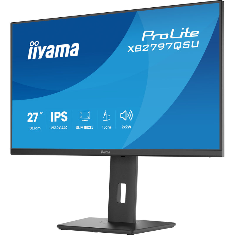 Load image into Gallery viewer, Iiyama prolite xb2797qsu-b1 27 monitor (zwart (mat), hdmi, displayport, usb, audio)

