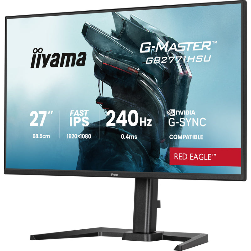 Load image into Gallery viewer, Iiyama g-master red eagle gb2771hsu-b1 27 gaming monitor (zwart, 2x hdmi, displayport, usb-a, usb-c, 240 hz)
