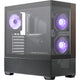 Cooler master elite 690 wood midi tower behuizing (zwart houtkleur | 2x usb-a | 1x usb-c | rgb | tempered glass)
