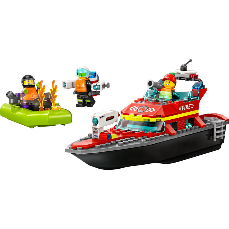 Load image into Gallery viewer, Lego city reddingsboot brand speelgoed voor kinderen - 60373
