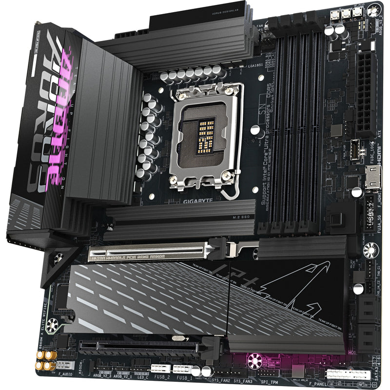 Load image into Gallery viewer, Gigabyte b860m aorus elite wifi6e socket 1851 moederbord (zwart, raid, 2,5gb-lan, wi-fi 6e, bt, sound, µatx)
