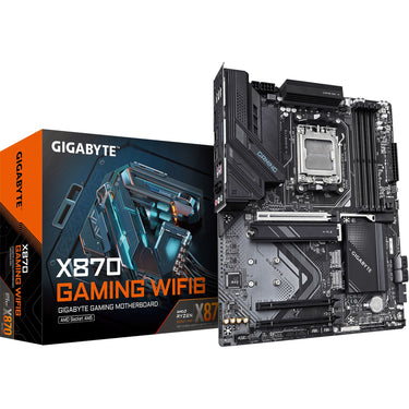 Gigabyte x870 gaming wifi6 socket am5 moederbord (zwart grijs, raid, 2.5gb-lan, wi-fi 6, bt, sound, atx)