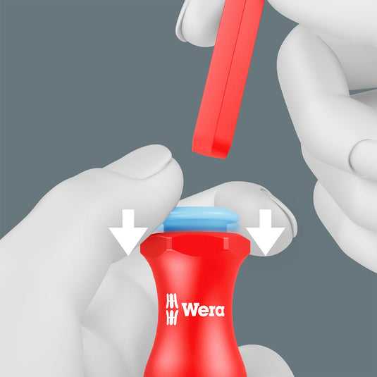 Wera kraftform kompakt vde rvs 17 extra slim 1 tool finder, 17‑delig schroevendraaier (rood blauw)