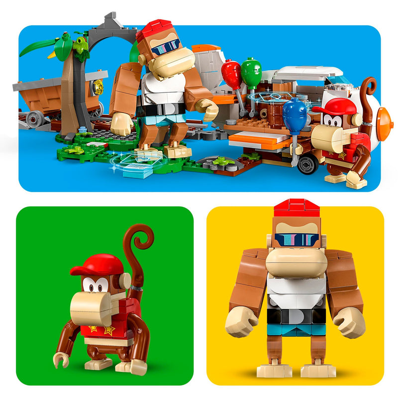 Load image into Gallery viewer, Lego super mario - uitbreidingsset: diddy kongs mijnwagenrit constructiespeelgoed (71425)
