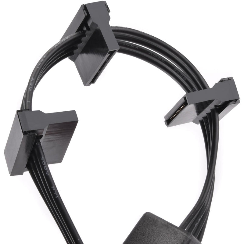 Load image into Gallery viewer, Silverstone sst-cp06-e4, 1x 15-pin-sata > 4x 15-pin-sata kabel
