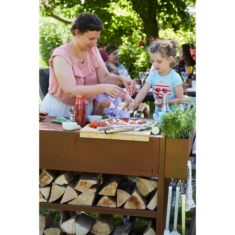 Load image into Gallery viewer, Barbecook nestor buddy uit cortenstaal tafel

